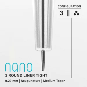 Vertix Nano Round Liner Tight  3 / 0.2mm Acupunture Taper (20 pack)